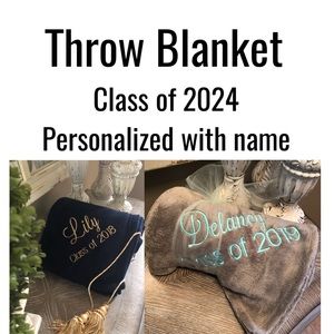 Class of 2024 Personalized Throw Blanket